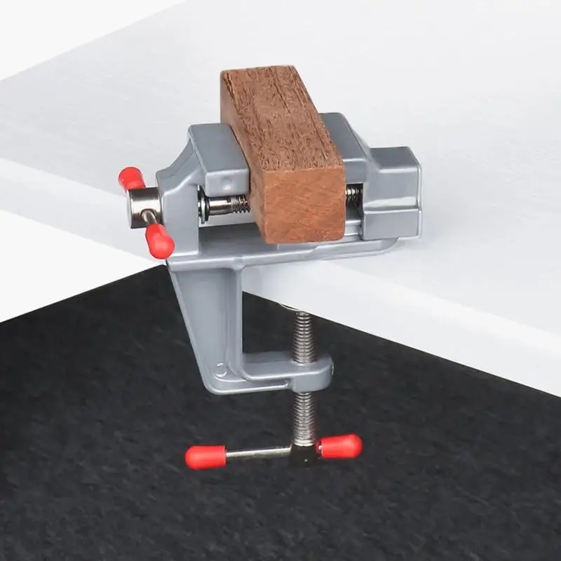 Small Jewelers Hobby Clamp On Table Flat Pliers Tool Vice Bench Vise Muliti-Funcational 3.5&quot Aluminum Miniature