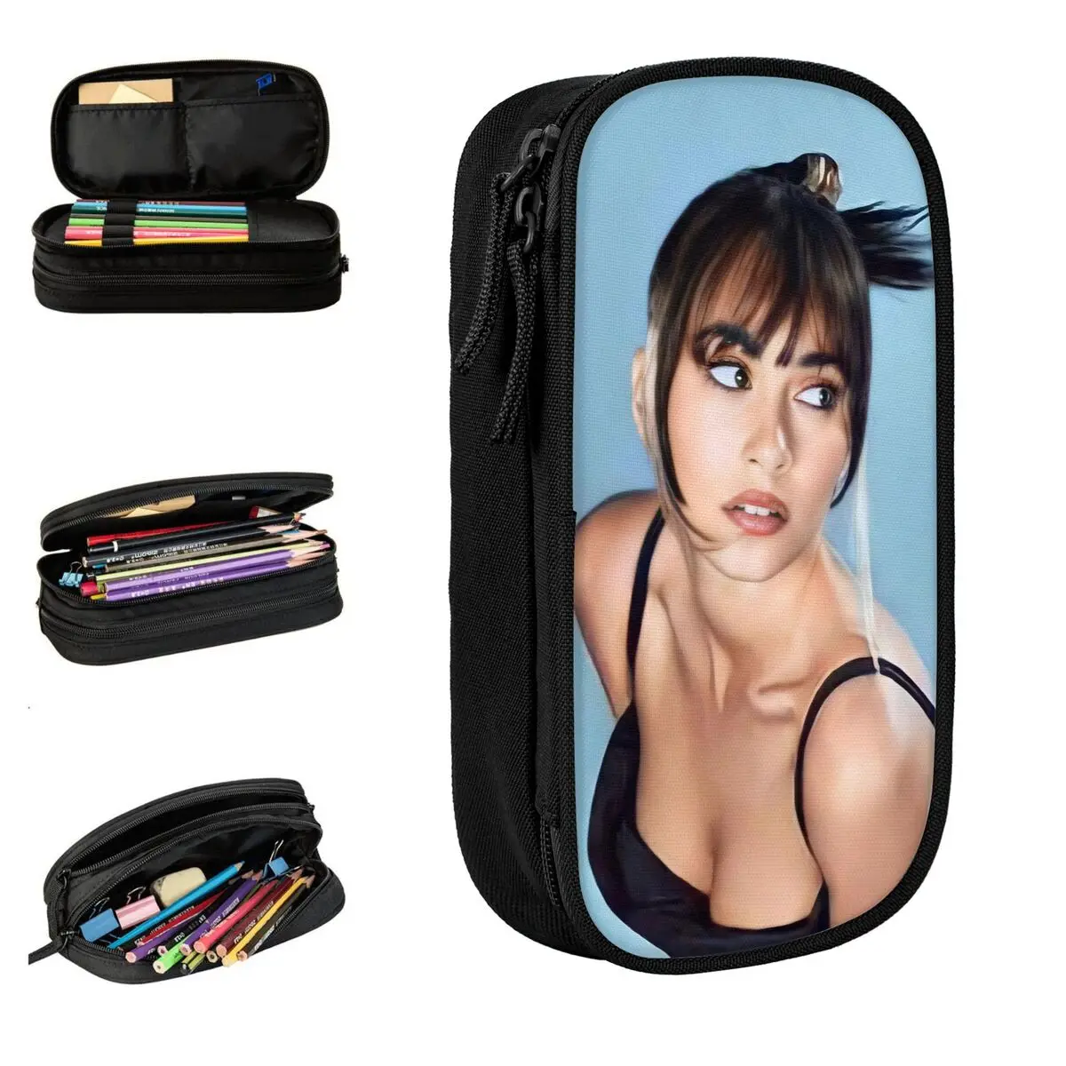 

Singer Aitanaed Pencil Case Pencilcases Pen Box for Girls Boys Large Storage Pencil Bags Students School Gifts Stationery