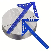Center Scribe Marking Gauge - Aluminum Alloy Center Finder - 45/90 Degree Line Caliber Ruler- Carpenter Measuring Tool