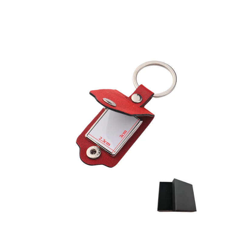 DIY Fun Photo Leather Key Ring with Engraved Image