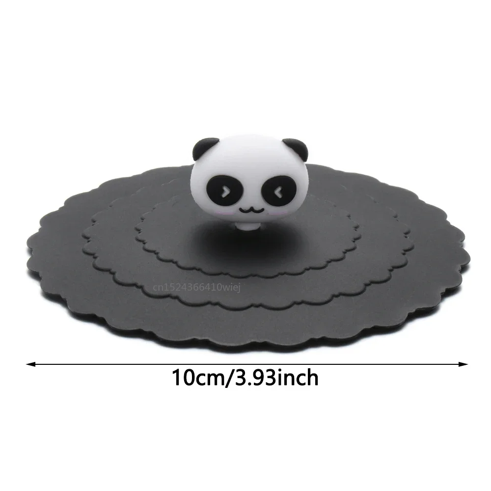 10cm Reusable Silicone Cup Cover Cute Seal Suction Cup Cover Dustproof Leakproof Tea Coffee Lids Cap Cup Accessories