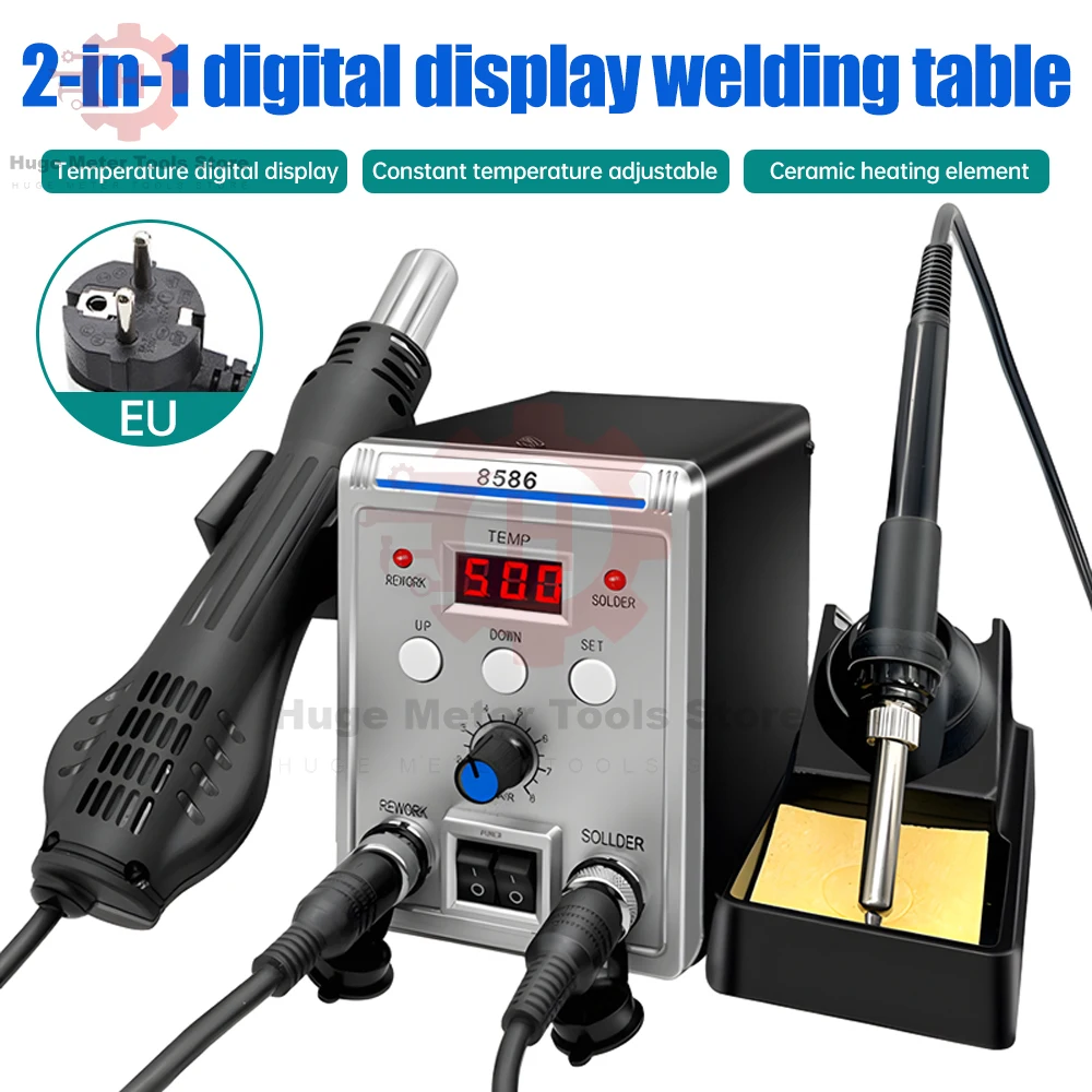 

700W Hot Air Gun Rework Solder Station Heat Gun Hair Dryer For Soldering GlueWelding Repair Tool Temperature Control 200-500℃