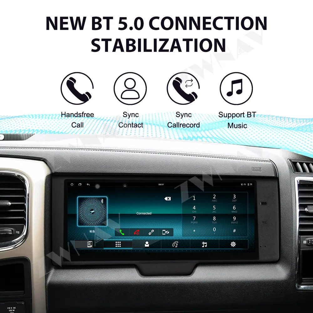 مساعد الطيار أندرويد 14 Carplay 17 بوصة تعمل باللمس ل دودج رام 2013-2018 راديو السيارة ستيريو لتحديد المواقع والملاحة السيارات الوسائط المتعددة