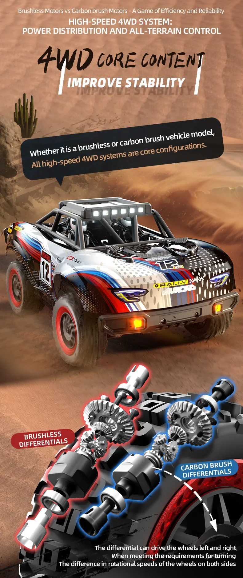 

1/18 4WD RC Racing Car RTR 80KM/H High Speed Remote Control Vehicle 2.4G Climbing Crawler Brushless Brushed Truck Toys for Kids