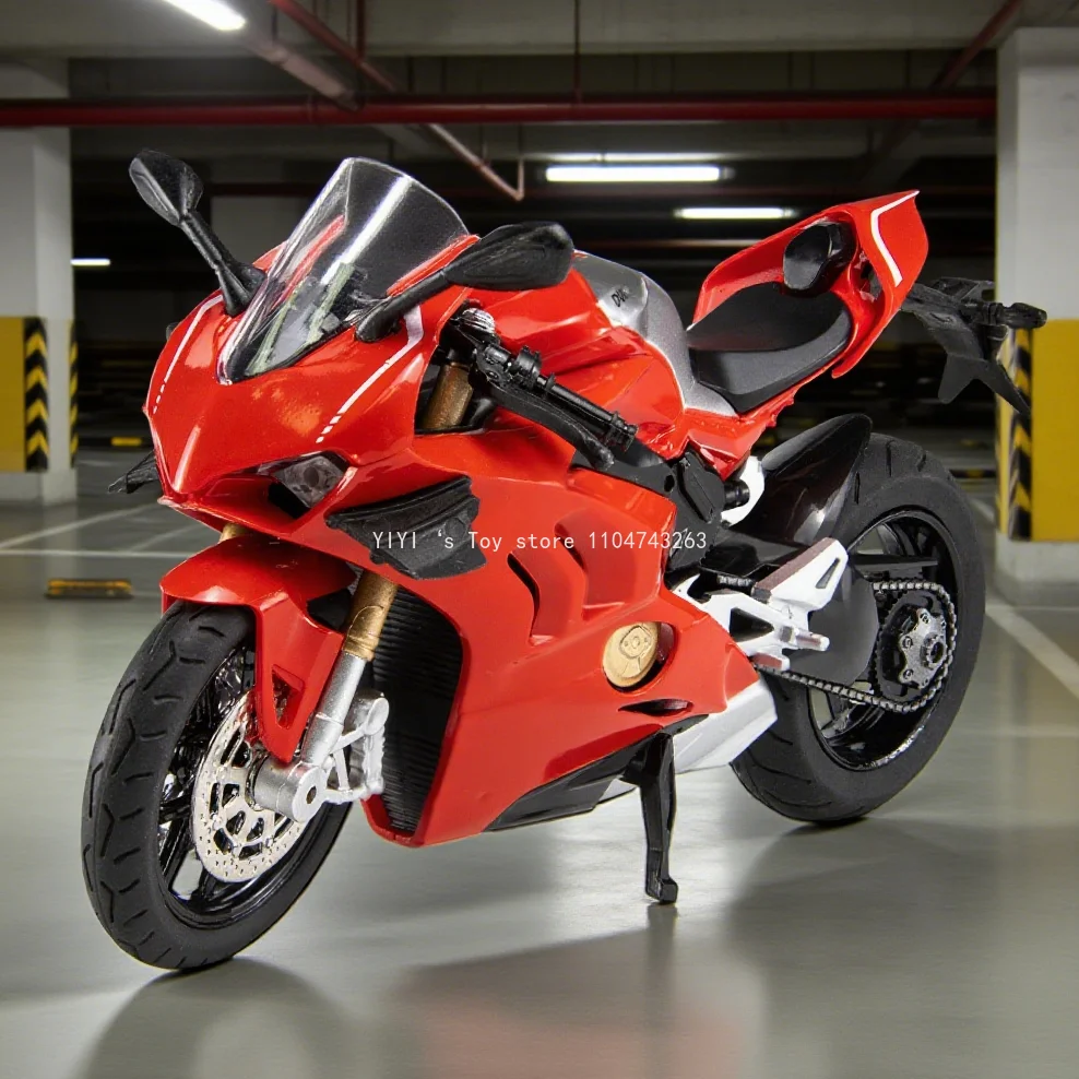 

1:12 Ducati V4S Panigale Motorcycles Simulation Alloy Motorcycle Model With Sound and Light Collection Toy Car Kid Gift 25A28