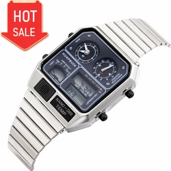 HUMPBUCK senza sforzo eleganza forma quadrata elegante orologio data Display Multi-funzionalità senza tempo sofisticato