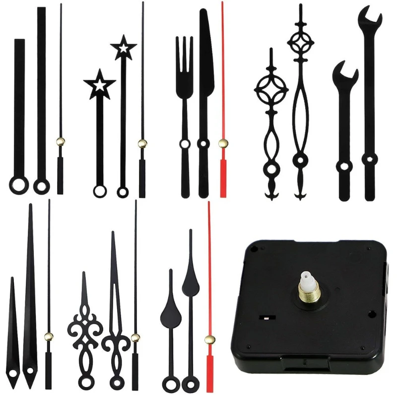 DIY Wall Clocks Accessories Multiple Sizes Replacement Repair Pointer Silent Movement 360° Rotation Clocks Pointers Clock Parts