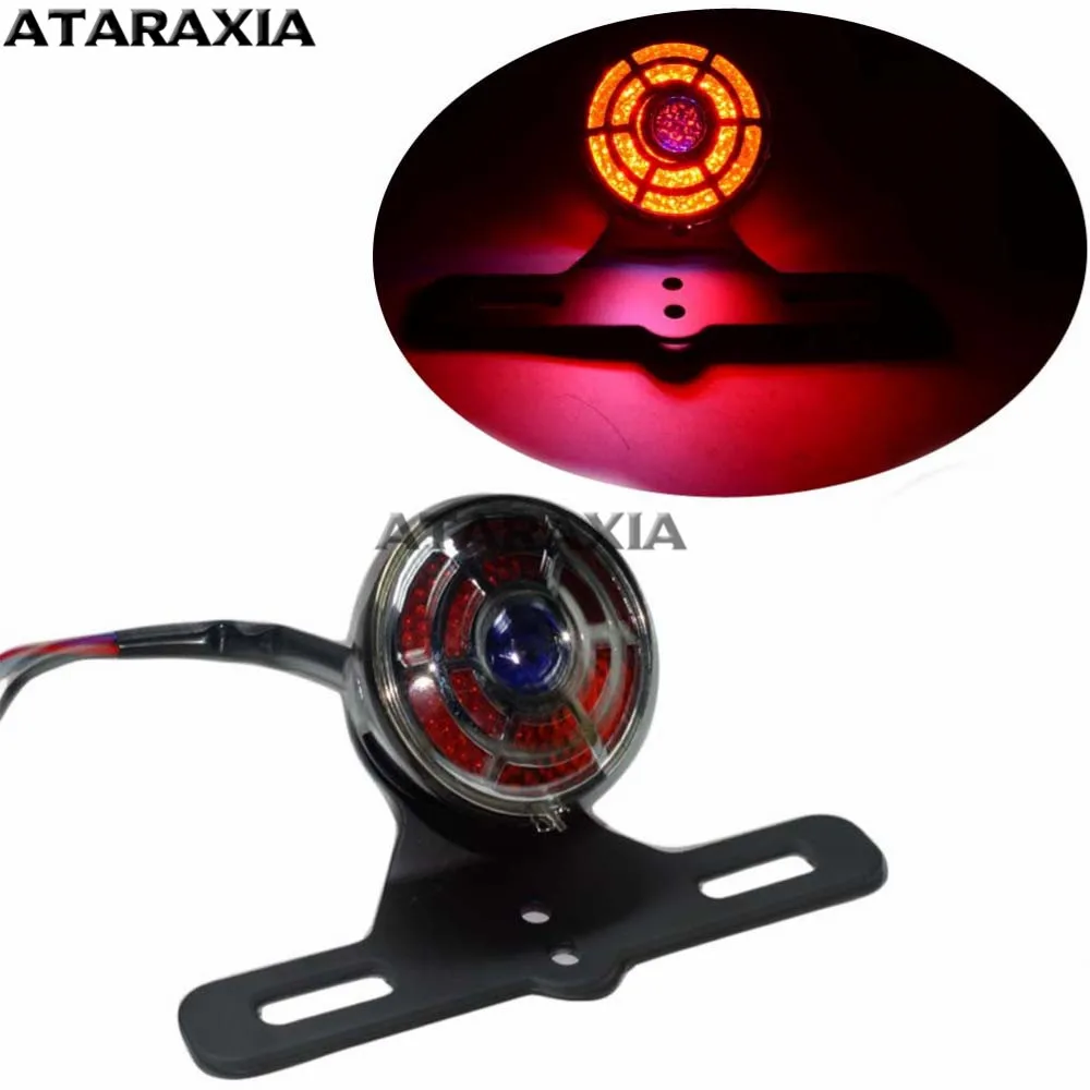 

Motorcycle LED taillight Rear Lamp License Plate Light Bracket Turn Signal Stop Brake Lamp Number Plate For Harley Tail Light