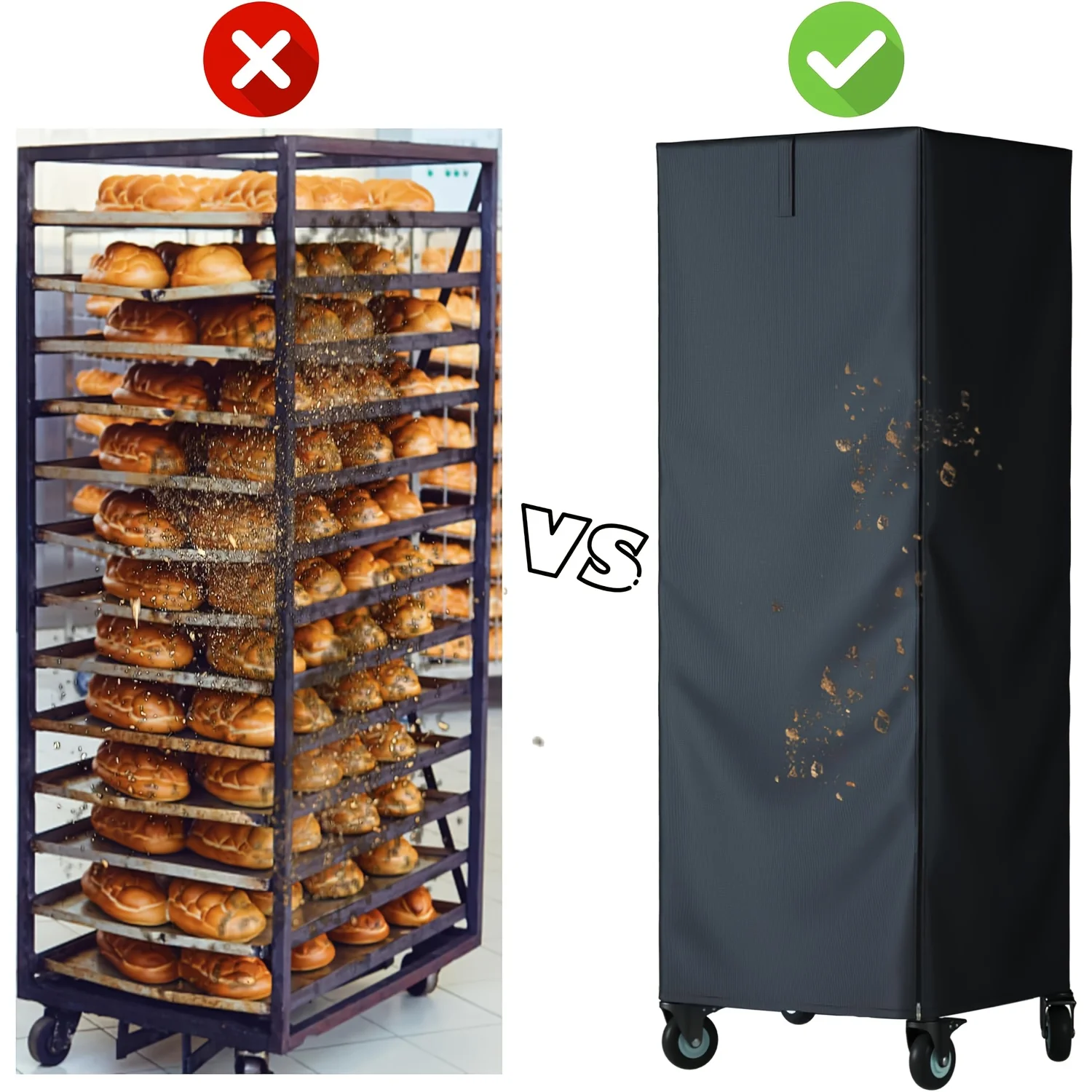 Picture 5: Hot-Selling Bread Pan Rack Cover, Ideal for Commercial Bakery Multiple-Tier Baking Racks, Durable Protector (Cover Only)