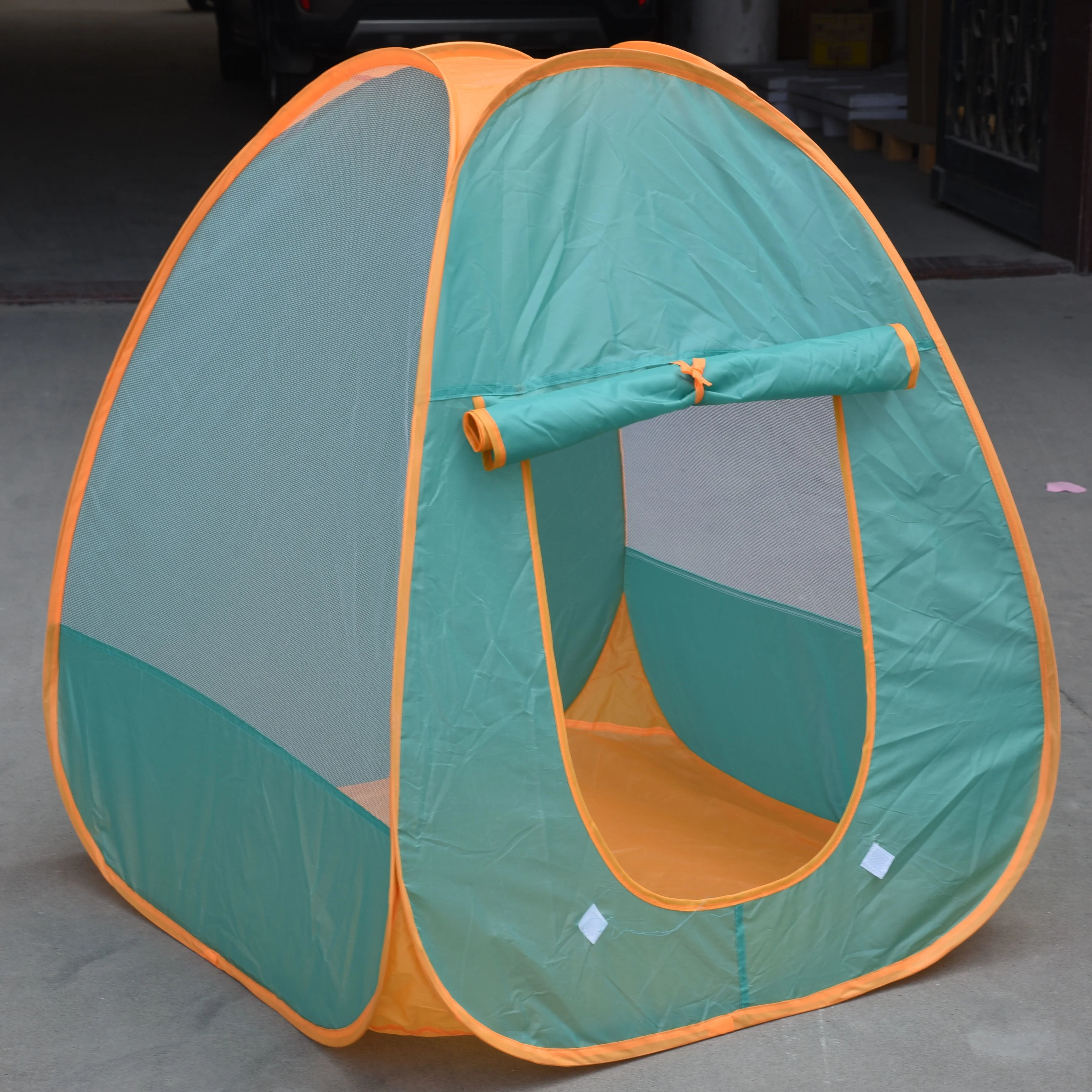 Casa de tenda verde dobrável portátil brinquedo de casa de jogo infantil