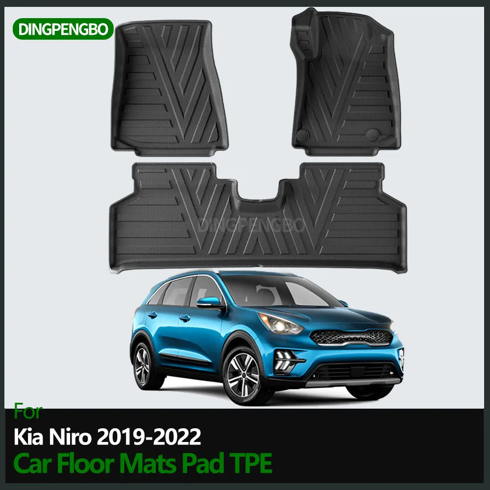 FIT for Kia Niro EV 2022 Car Floor Mats Pad TPE 3D Right Wheel Drive Internal Accessories Customized