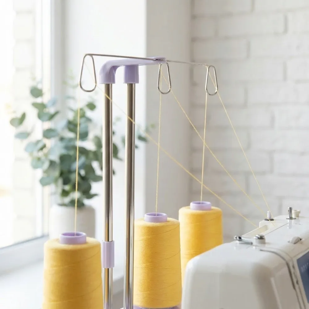 

Прочная фиолетовая подставка для ниток, домашняя устойчивая стойка для ниток на 3 катушки, практичный держатель для швейных принадлежностей