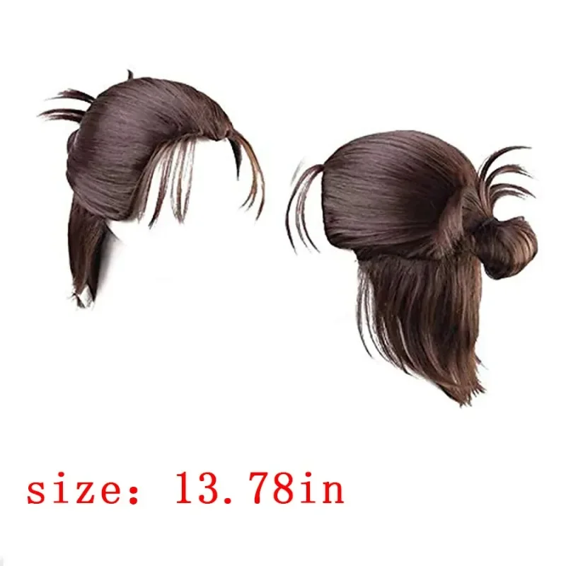 Anime peruca cosplay ataque gigantes homem cabelo curto marrom de alta temperatura seda masquerade palco desempenho simulado cabelo