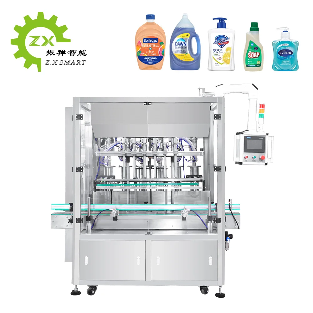 ZXSMART Automatic Detergent Liquid Filling Machine Hotel Bottle Hand Wash Soap Shower Gel Body Cream Lotion Shampoo Filling Line