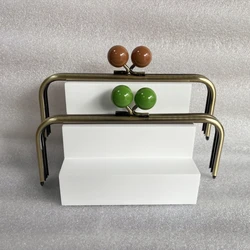 22 Or 24cm Kiss Lock Antique Bronze Big Ball Claps  Metal Purse Frame Wholesale Bag Accessories Wallet Parts Plastic Candy Color