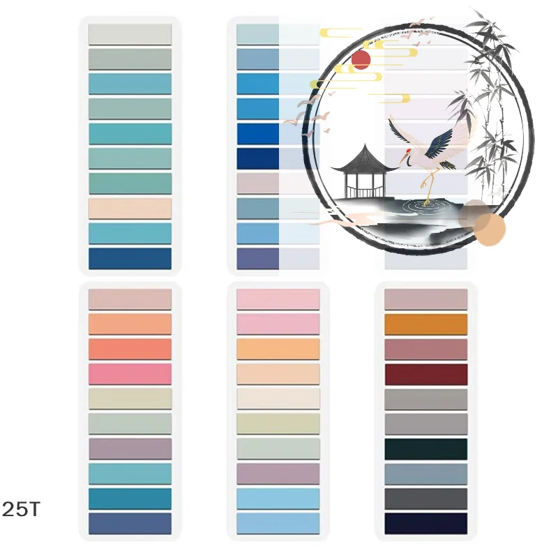 60pcs Waterproof Loose-leaf Label Sticky Notes Index Flags Tab Strip School Office DIY Stationery Supplies