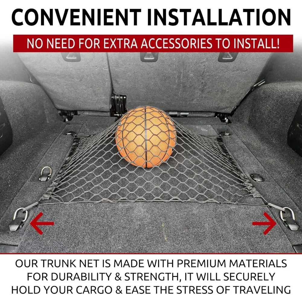 Floor Style Trunk Mesh Cargo Net Black for Jeep Wrangler JL 4XE 4 Door 2019-2024 Car Accessories