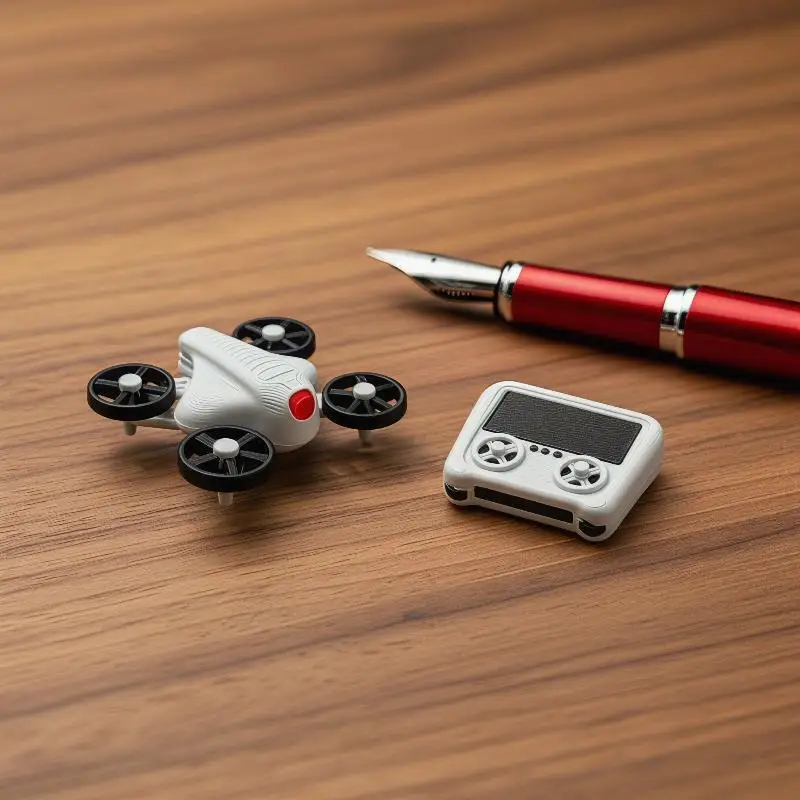 1:12 Scale Miniature Remote Control Drone Model, Miniature Scene Props with Technology Sense