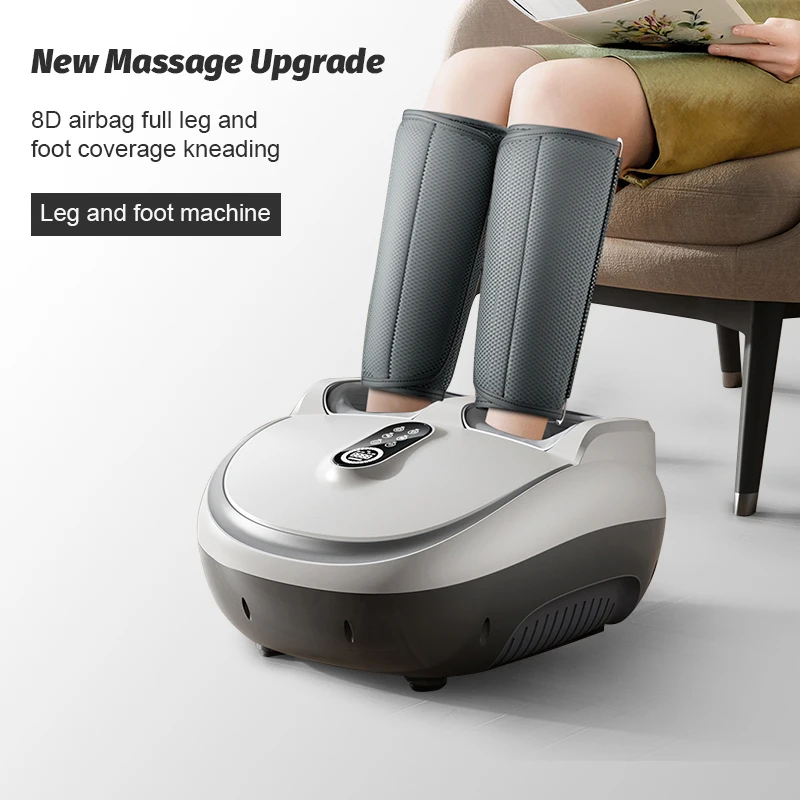 Multifunctionele Elektrische Voetmassage Machine 8d Airbag Comprimeren Kneden Verwarming Roller Kuit Shiatsu Massager Voet Gezondheidszorg