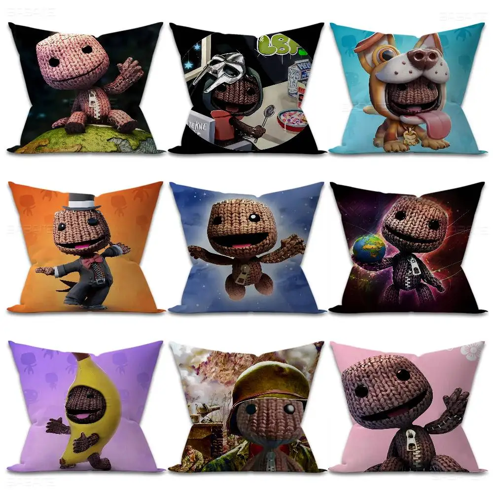 

Funny LBP Sackboy Pillowcase toon Gift Cushion Cover Bedroom Home Sofa Chair Seat Decor pillow case