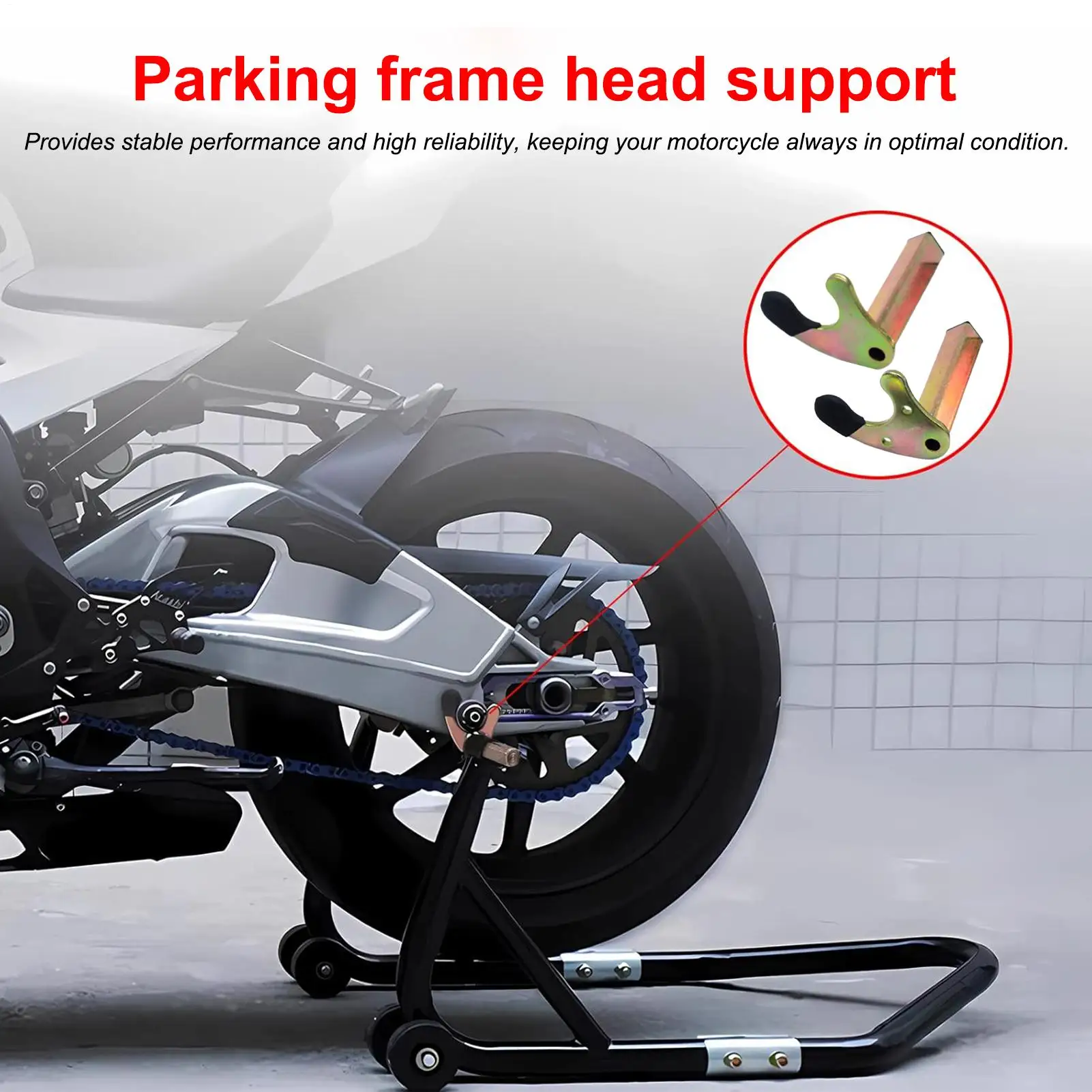 Motorcycle Rear Stand 2pcs/pair Heavy Duty Wheel Support Frame Motorcycle Swingarm Spool Lift Stand for Mountain and Road Bikes