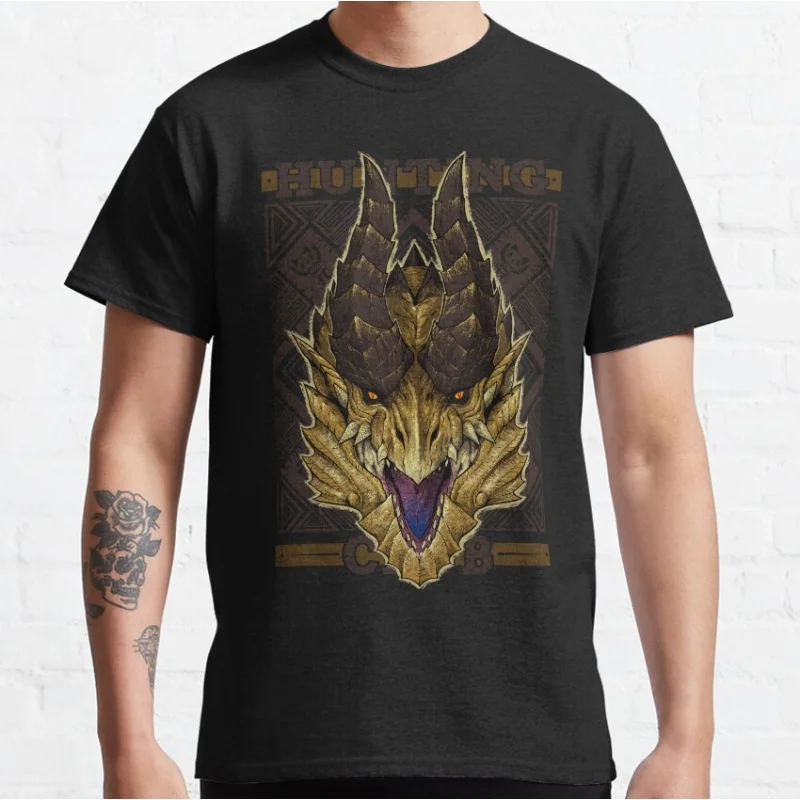 

Bright Eclipse Monster Hunter World Hunting Club Gift t shirt for gamer 100% cotton Short Sleeve Graphic Clothes All size tops