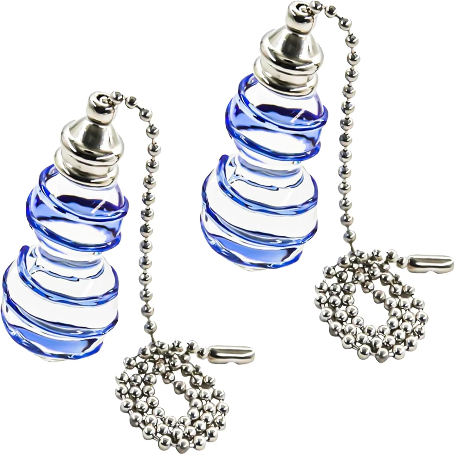 Boguish 2PCs Blue Transparent Decorative Pendant Switch with Extended Line Pendant Light and Curtain Accessories