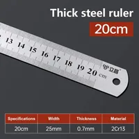 15-100CM Stainless Steel Straight Ruler Stationery Drafting Supplies Precision Double Sided Measuring Tool With Graduations 6