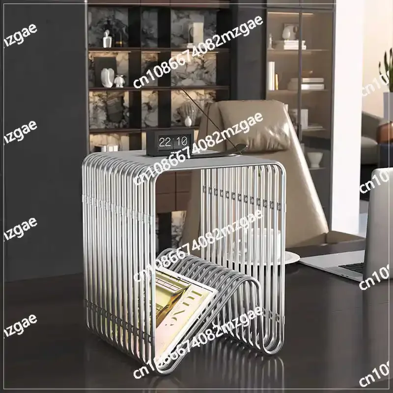 

Нержавеющая сталь прозрачный яркий простой домашний журнальный стеллаж витрина напольный нестандартный декоративный шкаф