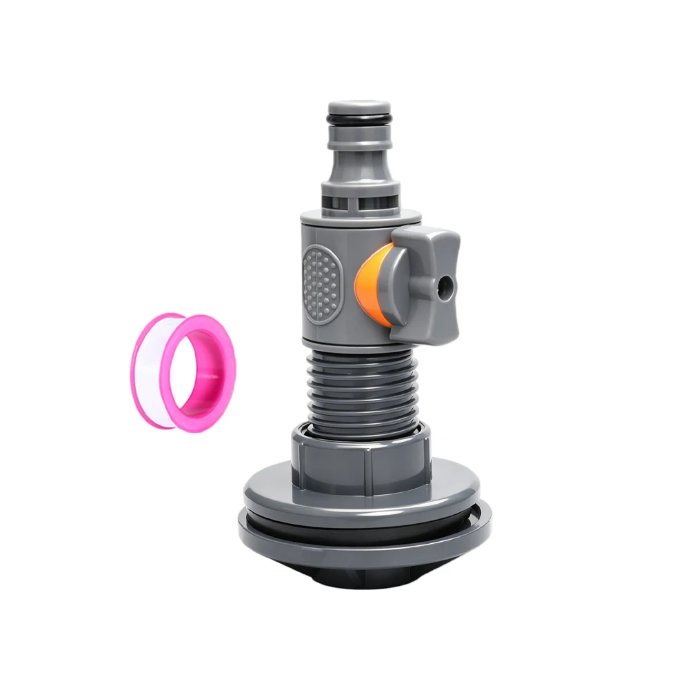 IBC Water Tank Adapter Garden Hose Connector With Valve Collection Connector Kit Tool Parts Multimeter Tool Storage