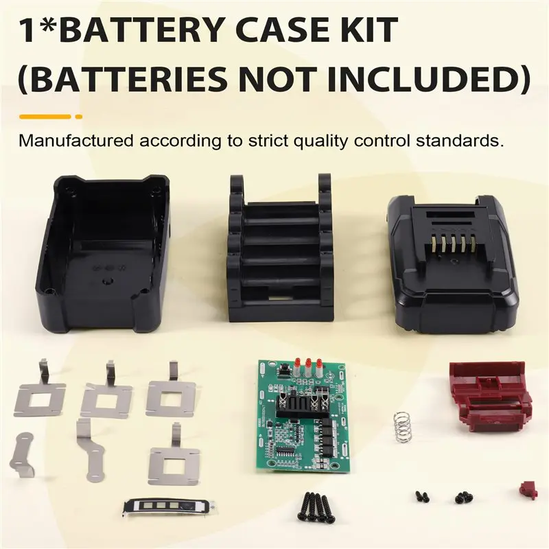 For 18V Electric Tool Battery Case 10 Cells 18650 Li- Battery Shell Replacement Accessory