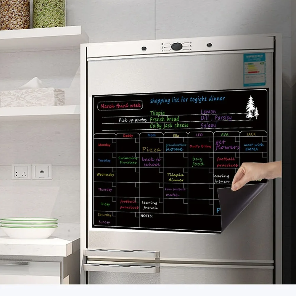 Portable Rubber Backing Dry Erase Board Resuable Practical Calendar Board Hanging Design Dry Erase Calendar Monthly Planner