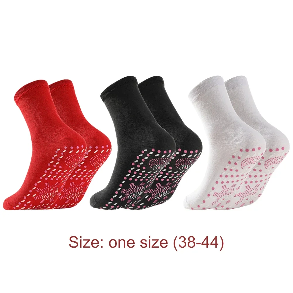 

1 Pair Self Heating Socks Heated Socks for Men Women One Size Comfortable Breathable Warm Socks Cold-Resistant Winter Supplies