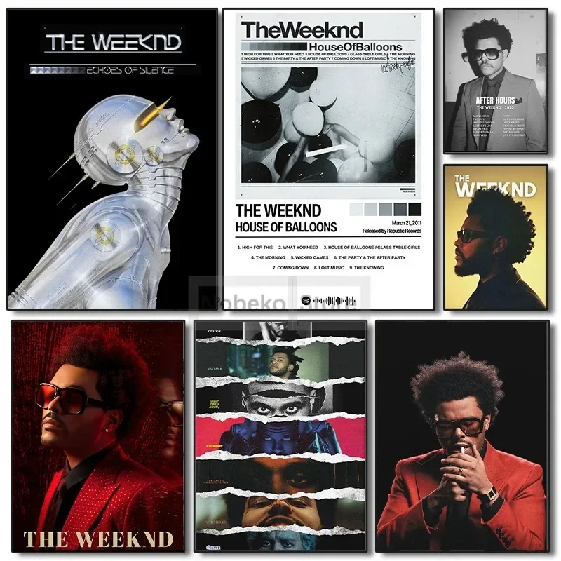 Canvas Painting Wall Art Pictures The Weeknd Starboy After Hours Rapper Hip Hop Music Album Manga Poster Prints Home Room Decor