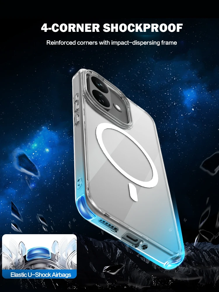 Für Redmi Note 17 Pro 5G Hülle Magnetische Hartabdeckung TPU+PC Klare Sturzsichere Handyhülle Für Redmi Note 17 Pro – Detail 3