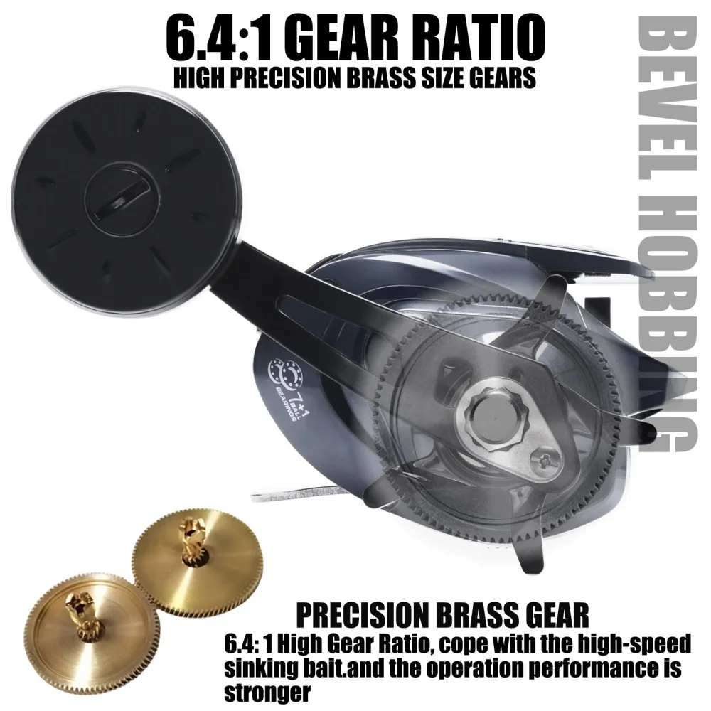 Water Drop Reel KD40S Full Metal Sea Fishing Wheel For Big Game Long Cast Anti-Backlash Blackfish Specialized Baitcasting Reel