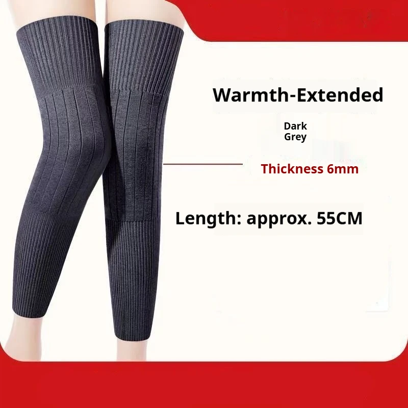 عبوتان من وسادات الركبة بثلاثة ألوان للاختيار من بينها، سميكة للحماية، مناسبة للغرف المكيفة، الطول الممتد للخريف والشتاء، حماية من البرد، تخفيف آلام مفاصل الركبة، الأرجل الباردة القديمة، تدفئة الركبة، للجنسين #4