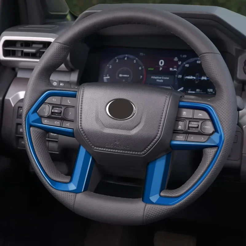For TOYOTA TACOMA 2024 4Runner 2025 CarbonFiber Car Steering Wheel Trim direction Control Button Frame Cover Styling Accessories