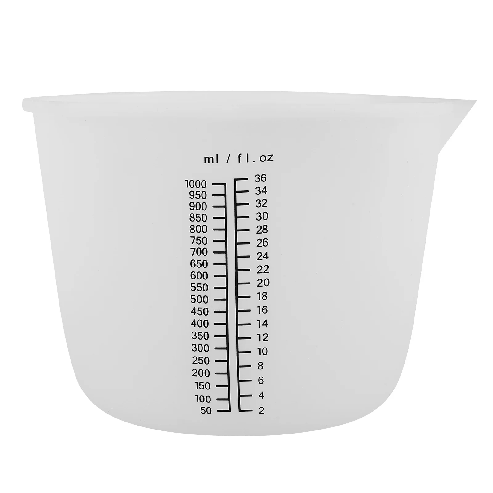 

1pcs 1000Ml Silicone Measuring Cup Large Resin Dispensing Diy Epoxy Reusable Mixing Oil Casting Big Liquid Cute White Cups