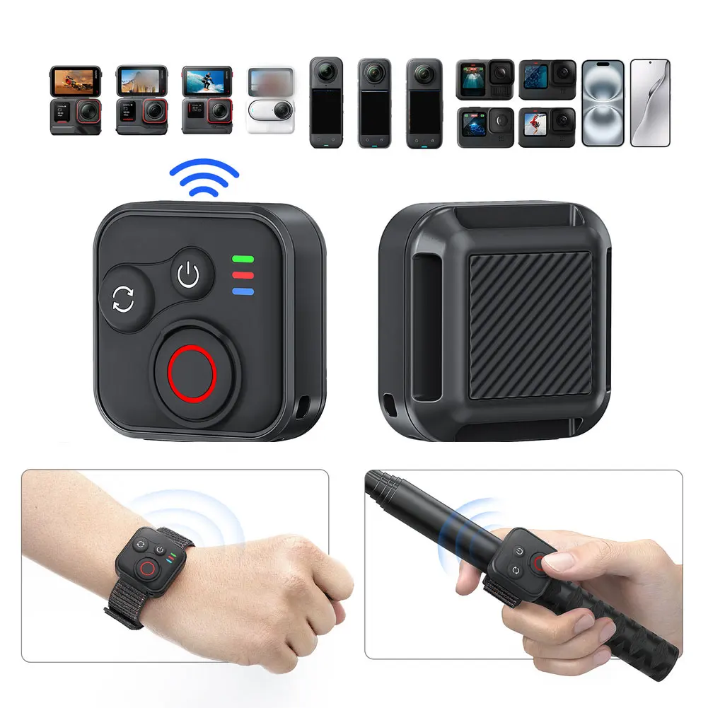 

Беспроводной пульт дистанционного управления для экшн-камер Insta360 X5, диапазон действия 50 м, ABS, беспроводной кабель дистанционного управления, бытовая электроника