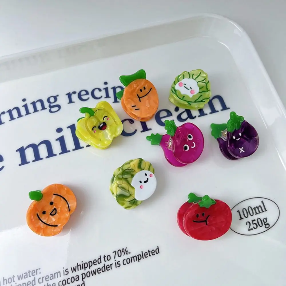 

Cartoon Acetate Simulation Fruit Hair Clip Vegetable Series Headwear Mini Hair Claw Hair Accessories Small Grab Clip