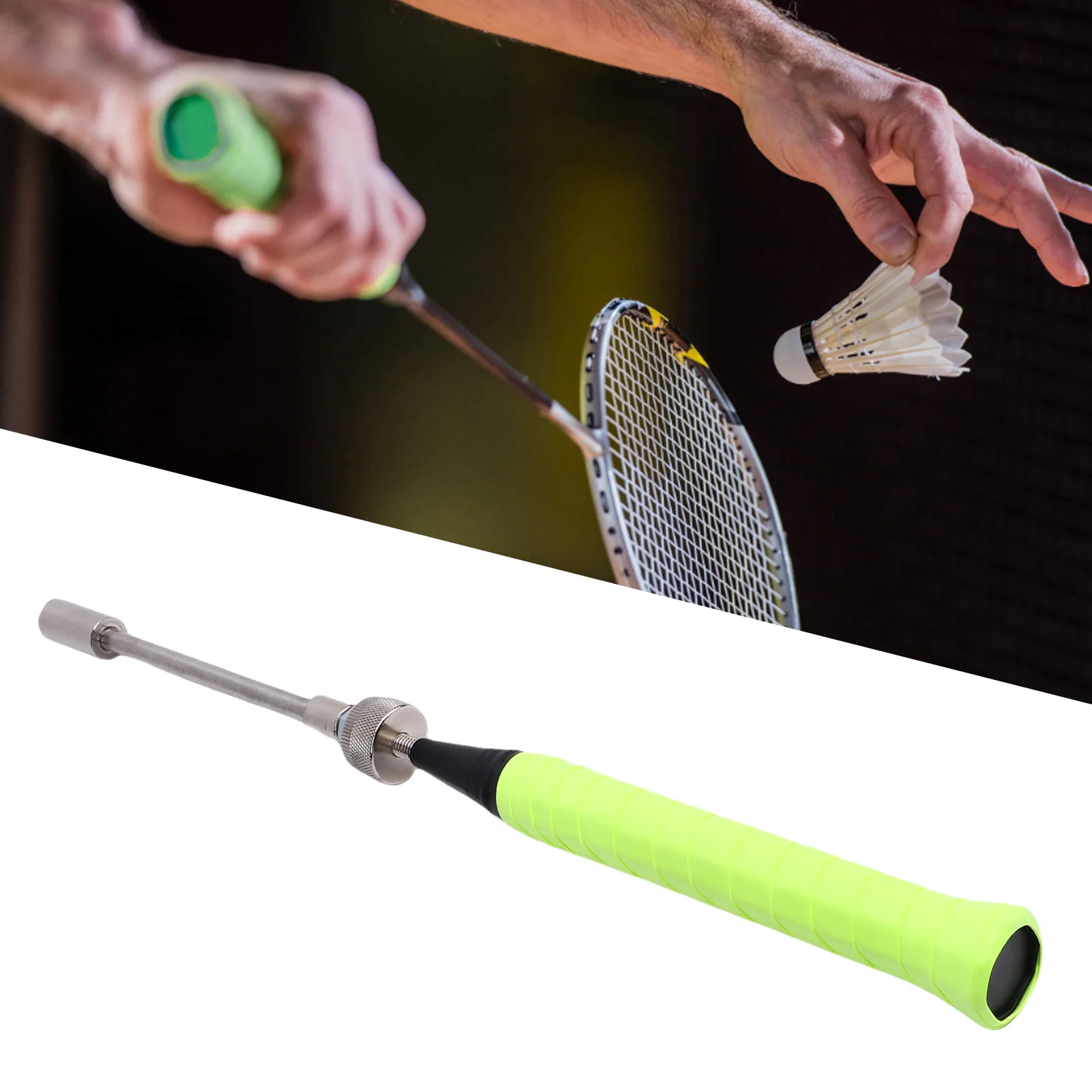 

Badminton Training Equipment Badminton Racket Swing Trainer Ergonomic High Strength with Sound Hitting Sense for Indoor Outdoor