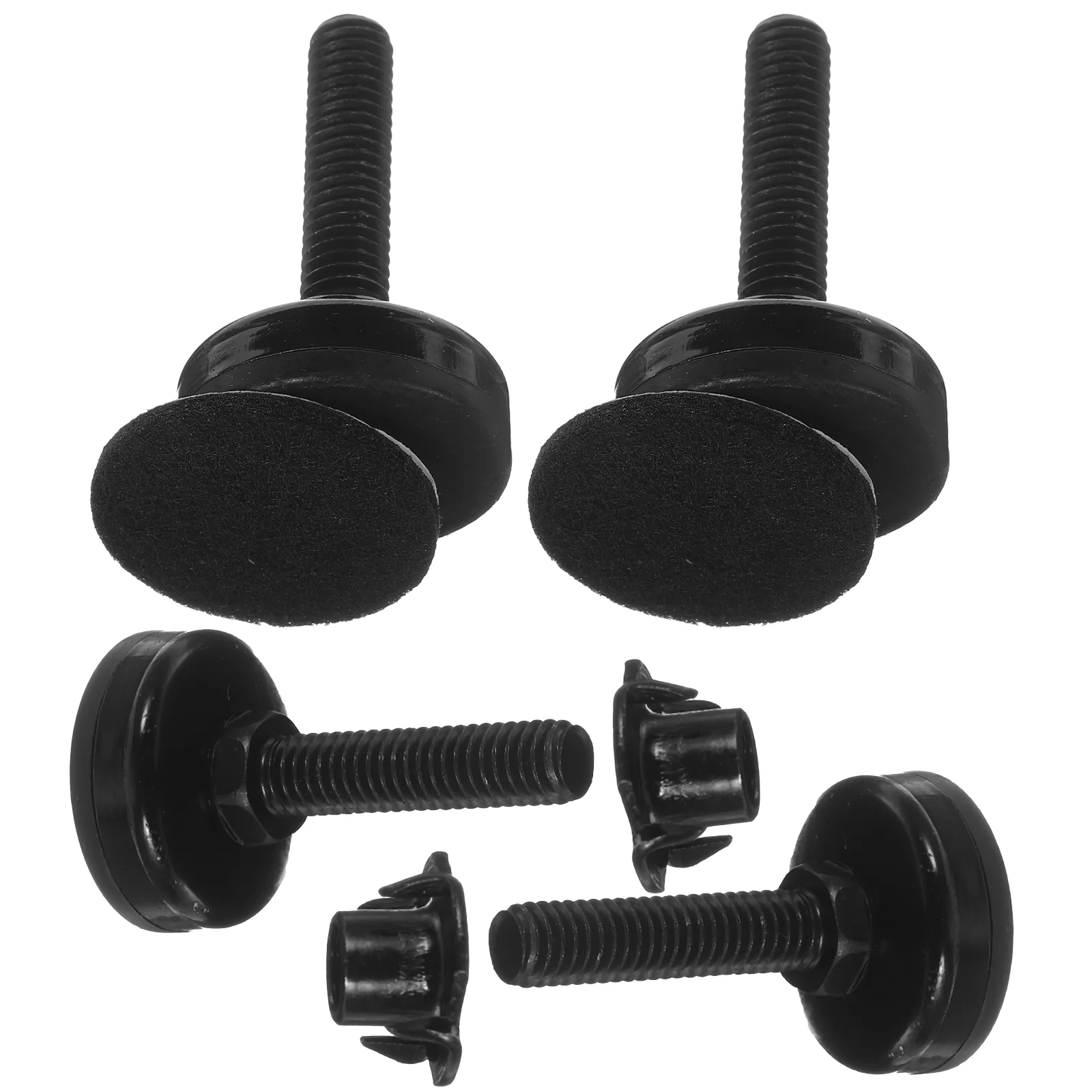 

4 Sets Leveling Feet Furniture Adjustable Levelers Screws for Sofa Felt Base - Black Pp Wedge on Leg