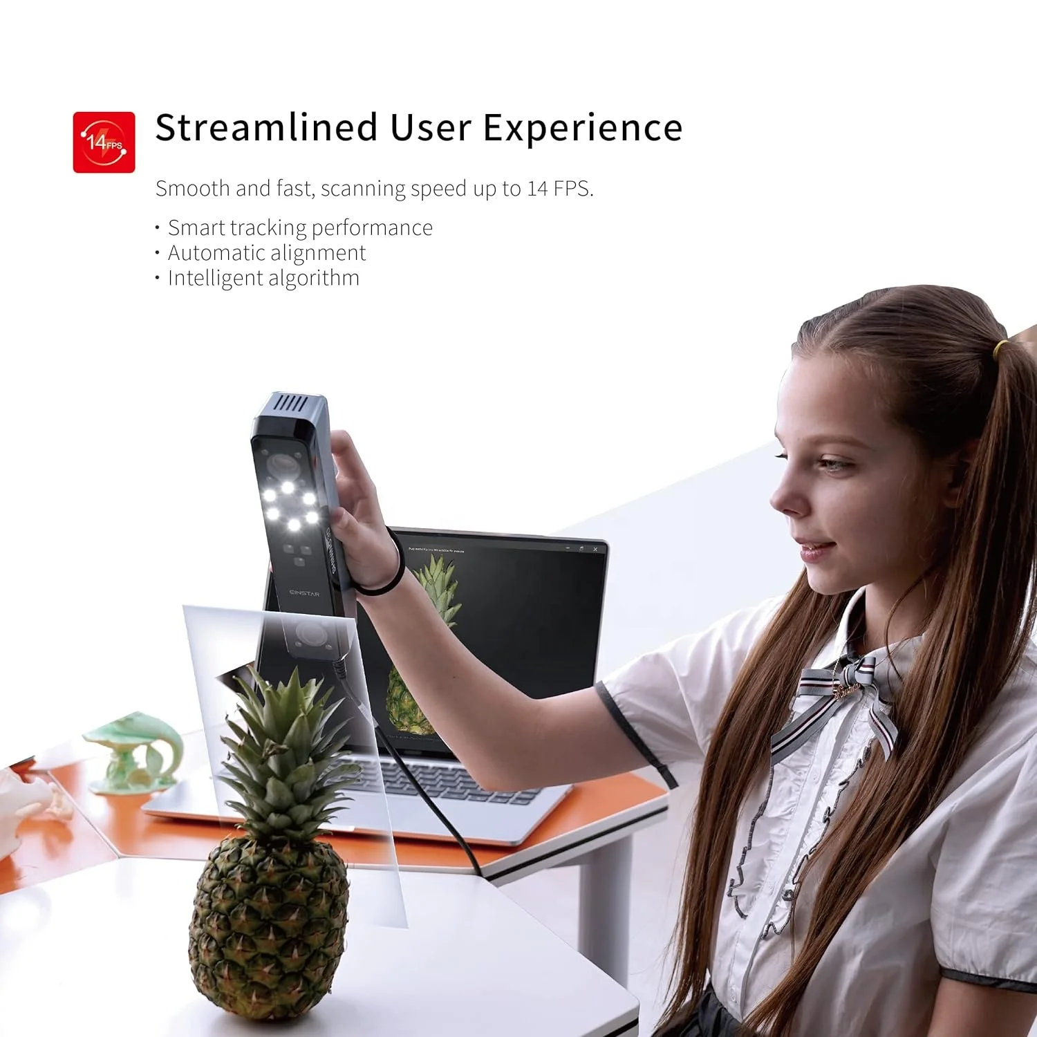 SHINING3D بالجملة Einstar دقة عالية الملمس يده ثلاثية الأبعاد الماسح الضوئي المحمولة مشرقة جسم الإنسان ثلاثية الأبعاد الماسح الضوئي للطابعة ثلاثية الأبعاد #2