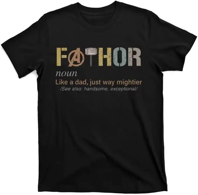 Забавная черная футболка Fathor