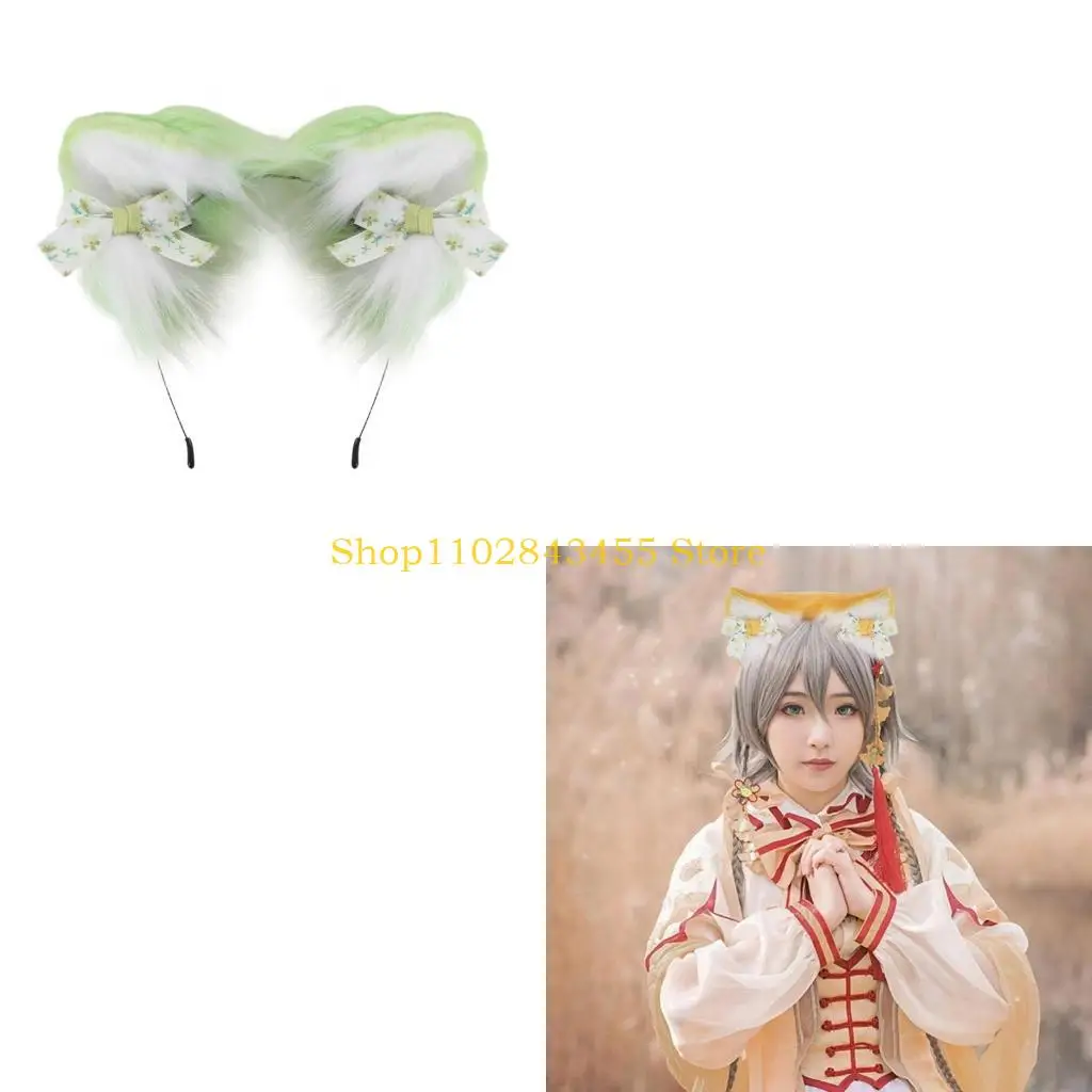 

49MC Ear Headband with Bows Masquerade Halloween Cosplay Party Costume