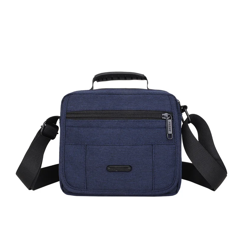 Bolso de hombro informal para hombre, bandolera de nailon multicapa, pequeña, cuadrada, sencilla, para teléfono móvil, s