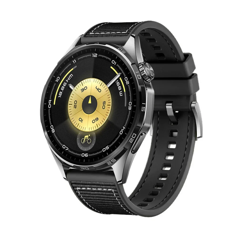 22mm Composite Silicone Strap For Huawei Watch 5 4 GT4-5-6 GT6-5 Pro 46mm Soft Bracelet for Redmi Watch 5 Active/Lite Wristband