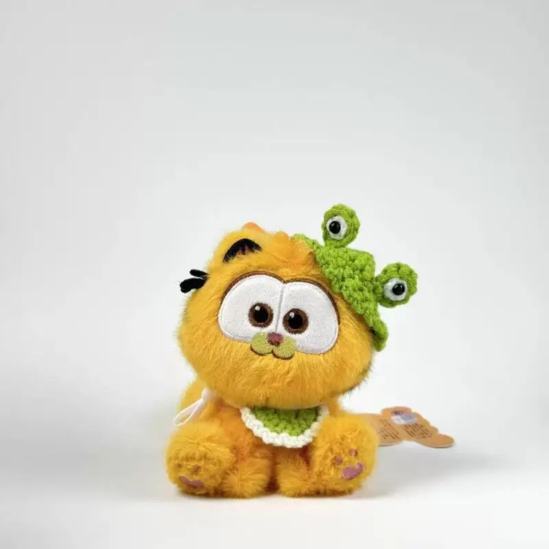Garfield conjunto de chef boneca de pelúcia mochila zíper pingente bonito brinquedos fofos chaveiro menina algodão boneca anime periferia presentes aniversário