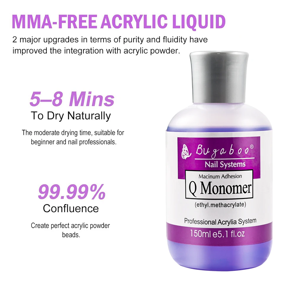 EMA-Monomère liquide acrylique 40/75/120/150ml, outil professionnel pour manucure et pédicure